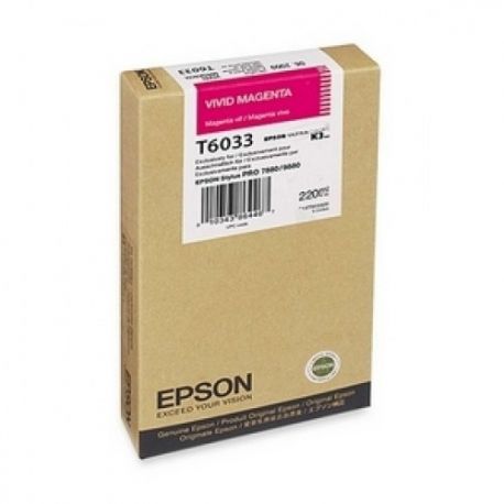 Cartouche Epson T6033 Magenta 220ML Cartouche Epson T6033 Magenta 220ML