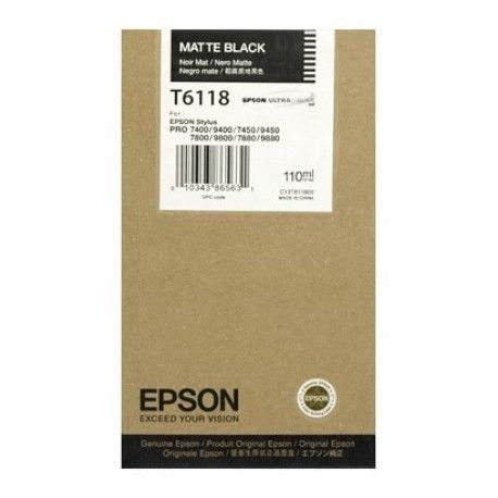 Cartouche Epson T6118 Noire Mate 110ML