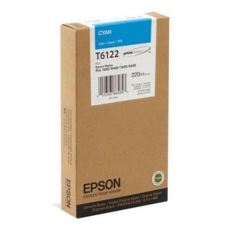 Cartouche Epson T6122 Cyan 220ML Cartouche Epson T6122 Cyan 220ML
