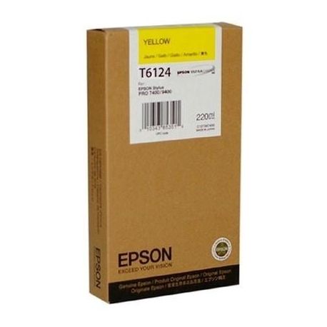 Cartouche Epson T6124 Jaune 220ML Cartouche Epson T6124 Jaune 220ML
