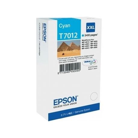 Cartouche Epson T7012 XXL Cyan 34ML