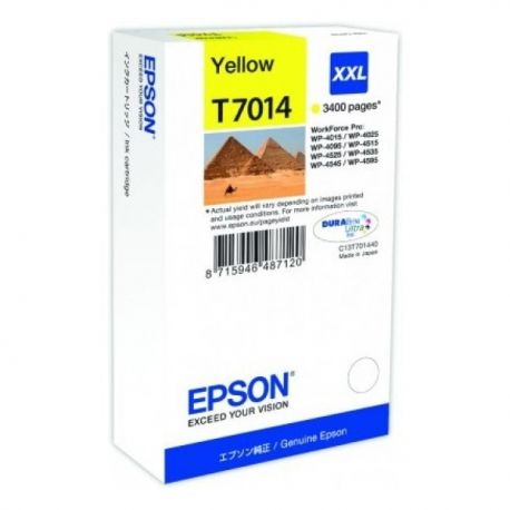 Cartouche Epson T7014 XXL Jaune 34ML Cartouche Epson T7014 XXL Jaune 34ML