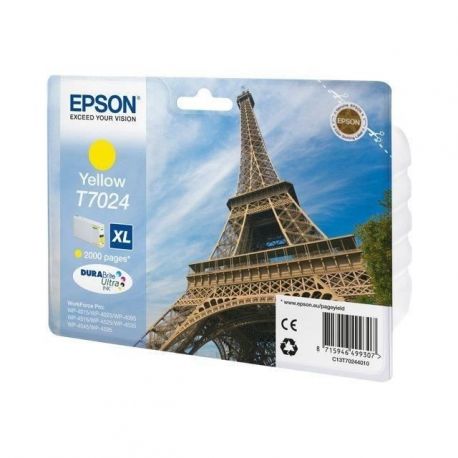 Cartouche Epson T7024 Jaune 21ML Cartouche Epson T7024 Jaune 21ML