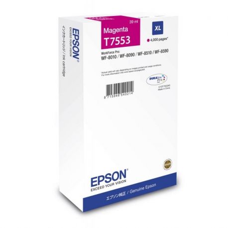 Cartouche Epson T7553 XL Magenta 39ML Cartouche Epson T7553 XL Magenta 39ML