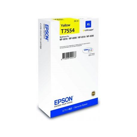 Cartouche Epson T7554 XL Jaune 39ML Cartouche Epson T7554 XL Jaune 39ML