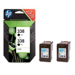 Cartouche Hp N°338 - Pack de 2 - Noire 450 Pages