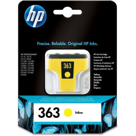 Cartouche Hp N°363 Jaune 500 Pages Cartouche Hp N°363 Jaune 500 Pages
