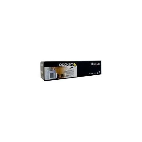 Toner Lexmark C930H2YG Jaune 38000 Pages