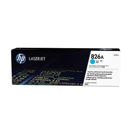 Toner Hp N°826A Cyan 31500 Pages Toner Hp N°826A Cyan 31500 Pages