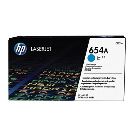 Toner Hp N°654A Cyan 15000 Pages Toner Hp N°654A Cyan 15000 Pages