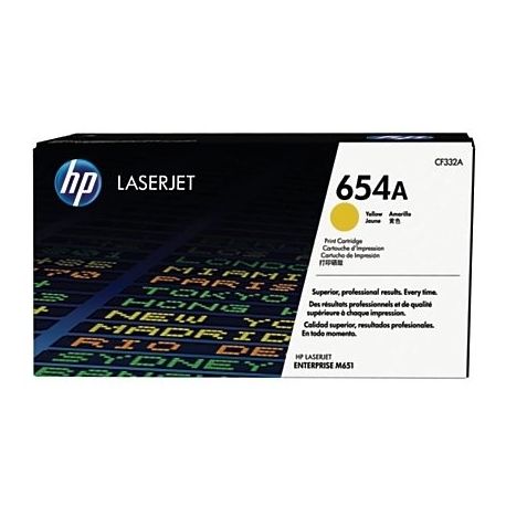 Toner Hp N°654A Jaune 15000 Pages
