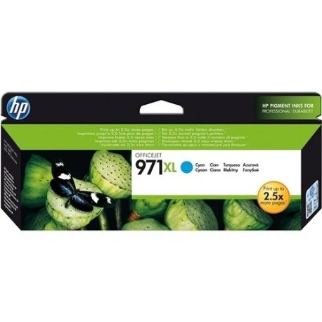 Cartouche Hp N°971 XL Cyan 6600 Pages