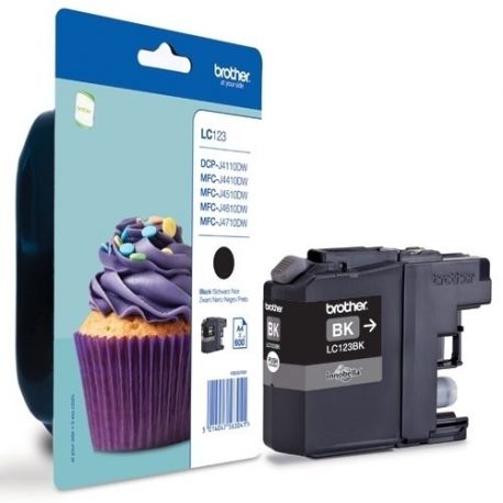 Cartouche Brother LC-123 Noire 600 Pages Cartouche Brother LC-123 Noire 600 Pages