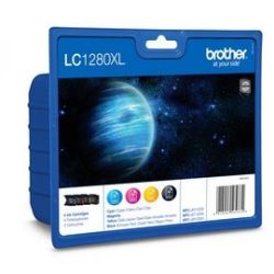 Cartouche Brother LC1280 XL - Pack de 4 - Noire et Couleurs 500 Pages