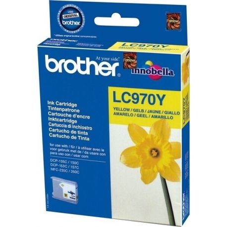 Cartouche Brother LC-970 Jaune 300 Pages Cartouche Brother LC-970 Jaune 300 Pages