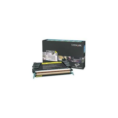 Toner Lexmark C736H1YG Jaune 10000 Pages Toner Lexmark C736H1YG Jaune 10000 Pages