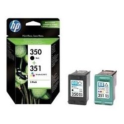 Cartouche Hp N°350 et 351 Noire et Couleurs 200 Pages