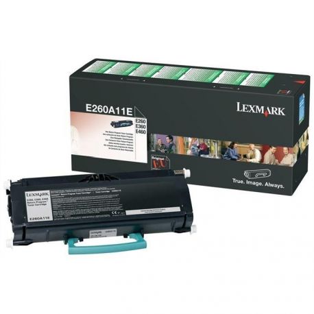 Toner Lexmark E260A11E Noir 3500 Pages Toner Lexmark E260A11E Noir 3500 Pages