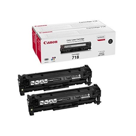 Toner Canon CRG-718 - Pack de 2 - Noir 3400 Pages Toner Canon CRG-718 - Pack de 2 - Noir 3400 Pages