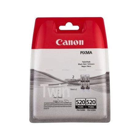 Cartouche Canon PGI-520 - Pack de X2 - Noire 19ML