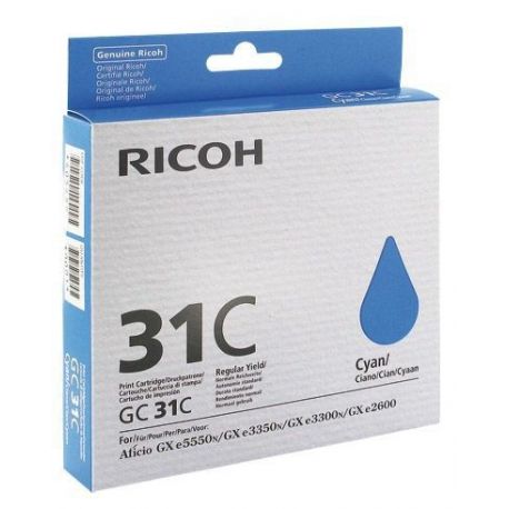 Cartouche Ricoh GC-31C Cyan 1920 Pages Cartouche Ricoh GC-31C Cyan 1920 Pages