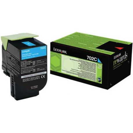 Toner Lexmark 70C20C0 Pour CS310 Cyan 1000 Pages