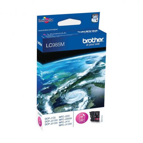 Cartouche Brother LC985 Magenta 260 Pages Cartouche Brother LC985 Magenta 260 Pages
