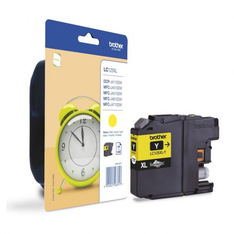 Cartouche Brother LC-125 XL Jaune 1200 Pages Cartouche Brother LC-125 XL Jaune 1200 Pages
