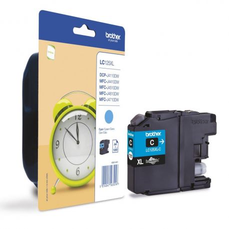 Cartouche Brother LC-125 XL Cyan 1200 Pages Cartouche Brother LC-125 XL Cyan 1200 Pages