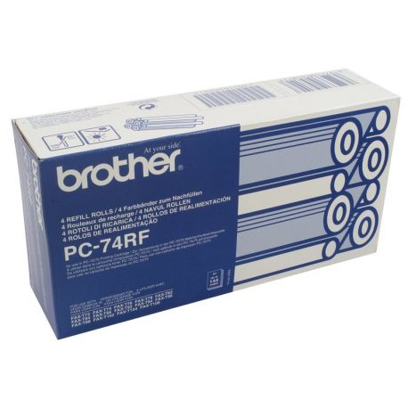 Ruban De Transfert Brother PC-74RF (X4) Noir 140 Pages Ruban De Transfert Brother PC-74RF (X4) Noir 140 Pages