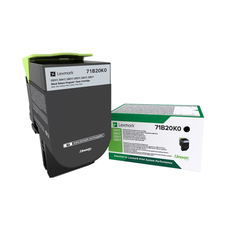 Toner Lexmark 71B20K0 Noir 2300 Pages Toner Lexmark 71B20K0 Noir 2300 Pages