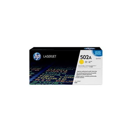 Toner Hp N°502A Jaune 4000 Pages Toner Hp N°502A Jaune 4000 Pages