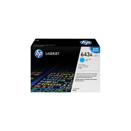 Toner Hp N° 643A Cyan 10000 Pages Toner Hp N° 643A Cyan 10000 Pages