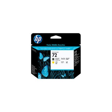 Tête d'impression Hp N°72 Noire et Jaune 130ML