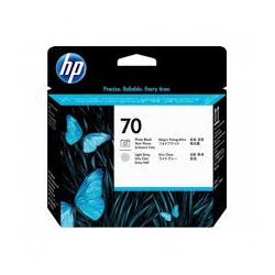 Tête d'impression Hp N°70 Noire Photo et Grise Clair 130ML