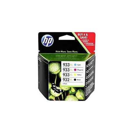 Cartouche Hp N°932 XL et 933 XL - Pack de 4 - Noir et Couleurs 8ML