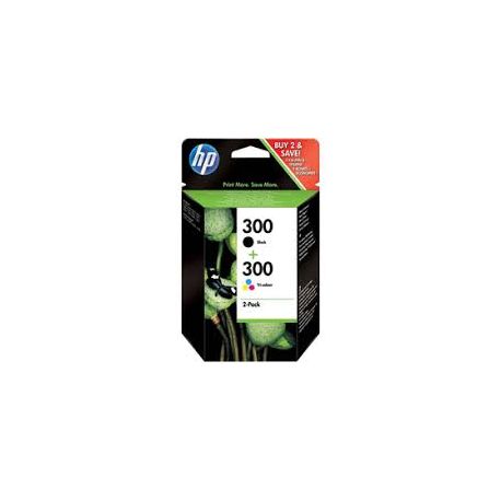 Cartouche Hp N°300 - Pack de 2 - Noire et Couleurs 200 Pages Cartouche Hp N°300 - Pack de 2 - Noire et Couleurs 200 Pages