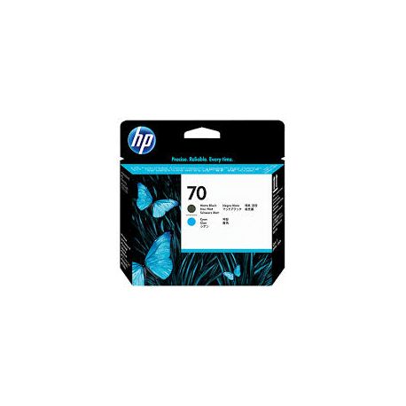Tête d'impression Hp N°70 Noire Mate et Cyan 130ML Tête d'impression Hp N°70 Noire Mate et Cyan 130ML