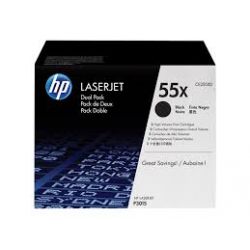 Toner Hp N°55X - Pack de 2 - Noir 12500 Pages