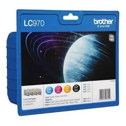 Cartouche Brother LC-970 - Pack de 4 - Noire et Couleurs 300 Pages