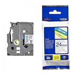 Ruban Brother TZE-253 Bleu / Blanc 24mm x 8m