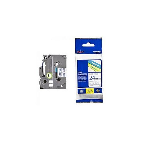 Ruban Brother TZE-253 Bleu / Blanc 24mm x 8m