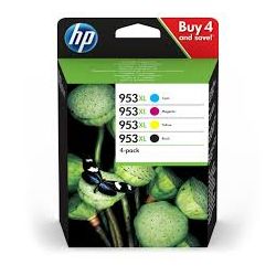Cartouche Hp N°953 XL - Pack de 4 - Noire et Couleurs 1600 Pages