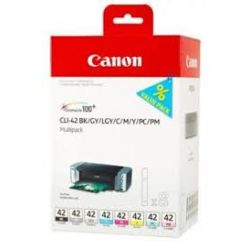 Cartouche Canon CLI-42 Pack de 8 - Noire et Couleurs 420 Pages