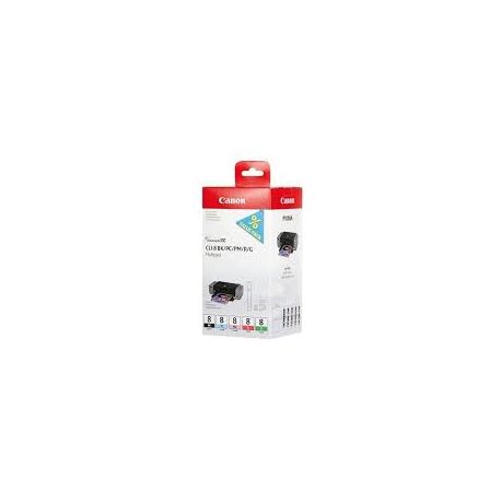 Cartouche Canon CLI-8 - Pack de 5 - Noire et Couleurs Photo 420 Pages Cartouche Canon CLI-8 - Pack de 5 - Noire et Couleurs Photo 420 Pages