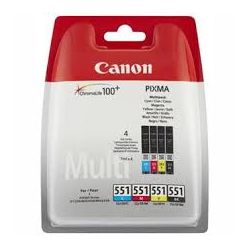 Cartouche Canon CLI-551 Noire et Couleurs 330 Pages