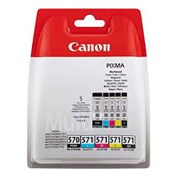 Cartouche Canon PGI-570 et CLI-571 Noire et Couleurs 300 Pages