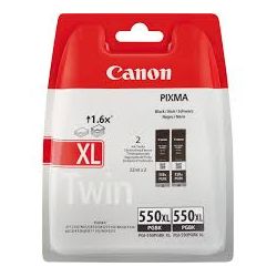Cartouche Canon PGI-550 XL - Pack de 2 - Noire 22ML
