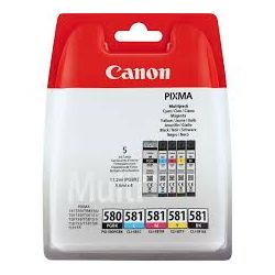 Cartouche Canon PGI-580 et CLI-581 Noire et Couleurs 11ML