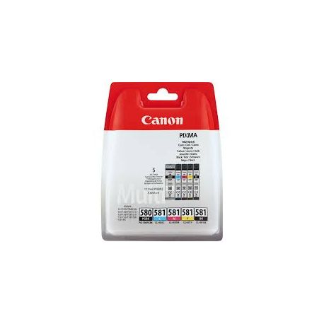 Cartouche Canon PGI-580 et CLI-581 Noire et Couleurs 200 Pages Cartouche Canon PGI-580 et CLI-581 Noire et Couleurs 200 Pages